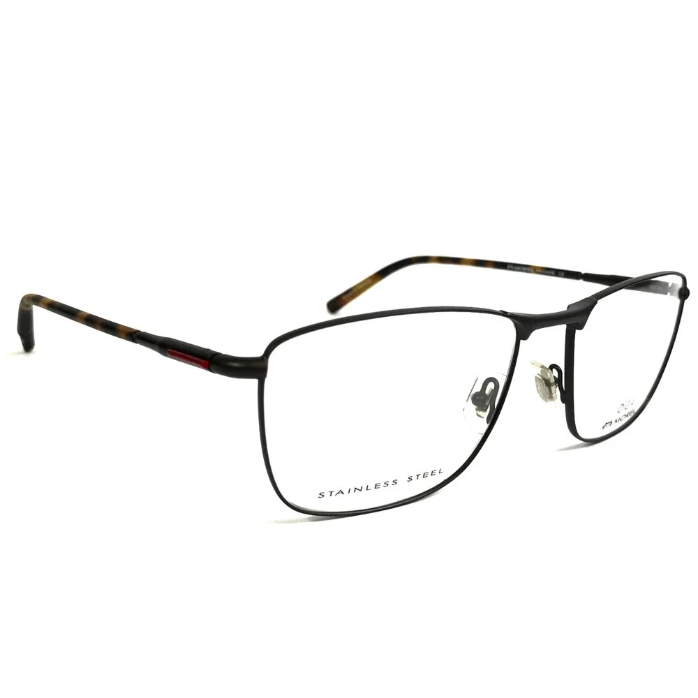 OGA by Morel Eyeglasses Frames 10063O MR05 Black Tortoise Full Rim 59-19-150